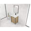 Meuble-lavabo café 24 po avec lavabo en résine et contreplaqué - Concept de rangement innovant et moderne