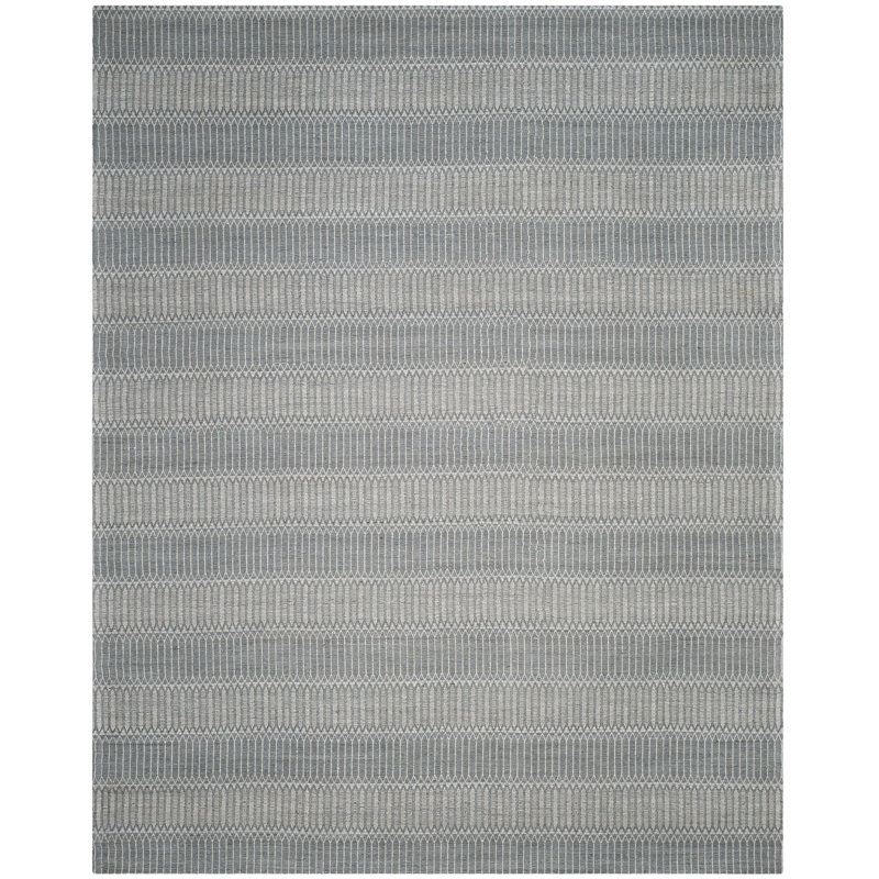 Tapis rayé tissé à la main Amritpal, Rectangle 6 pi x 9 pi
