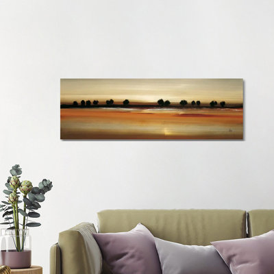 Golden Plains 1 Piece Wrapped Canvas Panoramic Painting