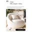 Fauteuil de loisir en velours mat blanc crème pour le salon et la chambre à coucher.