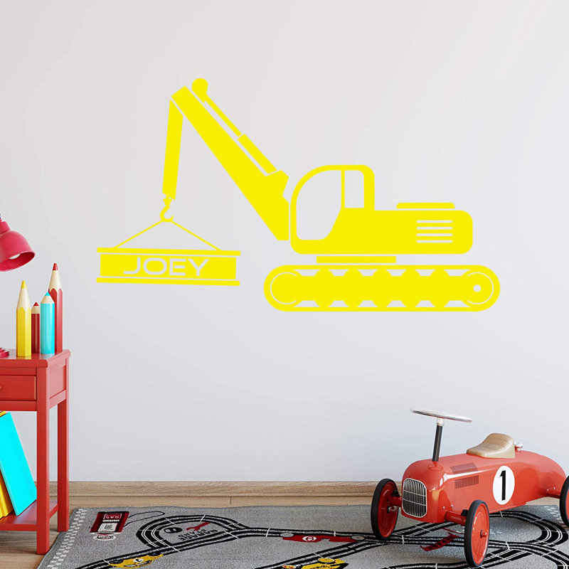 Adhésif mural pelle personnalisée, Jaune, H 14 po x l 23 po, Oui