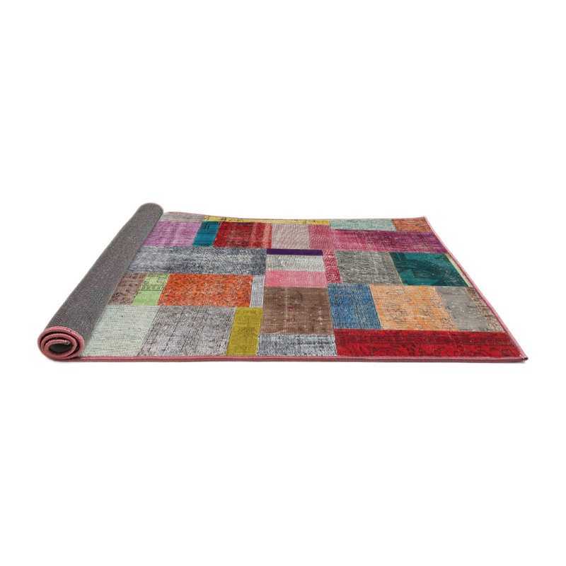 Tapis gris/beige/brun contemporain, Rond 7 pi