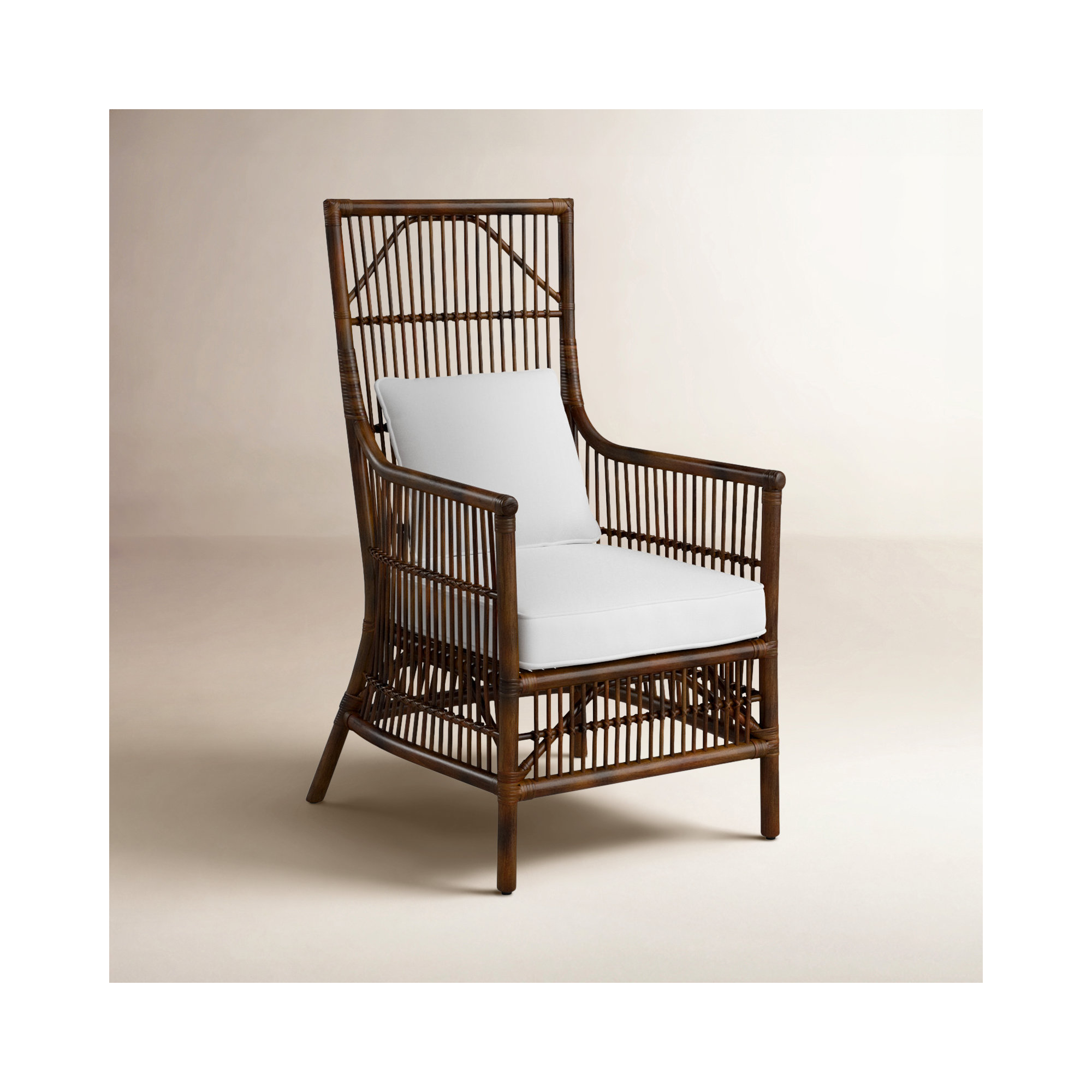 Barkley Upholstered Armchair, Dark Brown