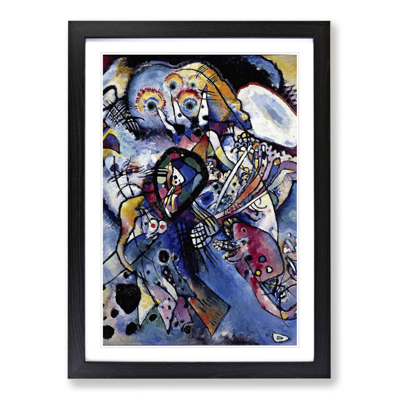 Two Ovals by Wassily Kandinsky - Picture Frame Painting, Black Framed, 36cm H x 27cm W x 2cm D