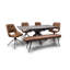 Nysa Extendable Metal Base Dining Table-254547499