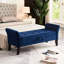 Banc de rangement avec finition en velours bleu marine et couloir 51,5 po-1249991733