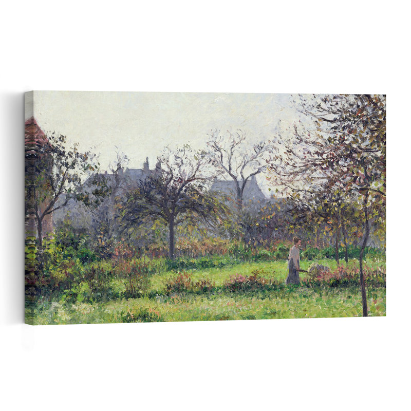 Soleil du matin, automne, Eragny, 1897. Estampe murale abstraite représentant des fruits d'automne, paisible et sereine.