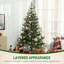 Arbre de Noël artificiel clairsemé avec base en acier-1845458871