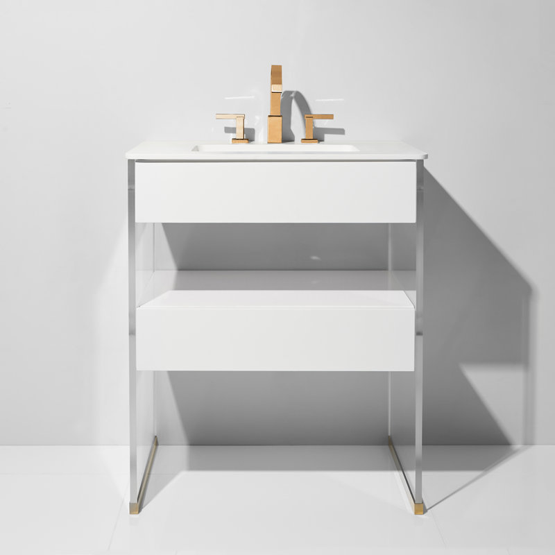 Ensemble de meuble-lavabo simple 30 po Mikiah, Blanc