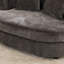 Fauteuil demi-tonneau rembourré en chenille-141022765