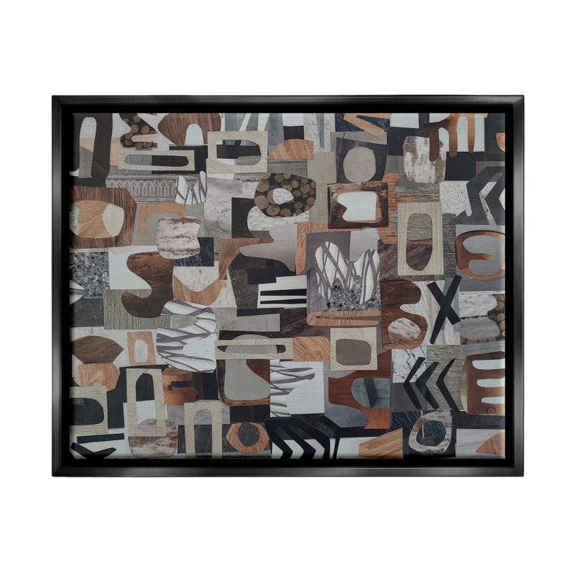Art mural contemporain sur toile Floater par Colo Good, H 17 po x l 21 po x P 1,7 po, Cadre flottant noir de jais