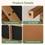 Banc rembourré en bois massif extra long de 70,87 po