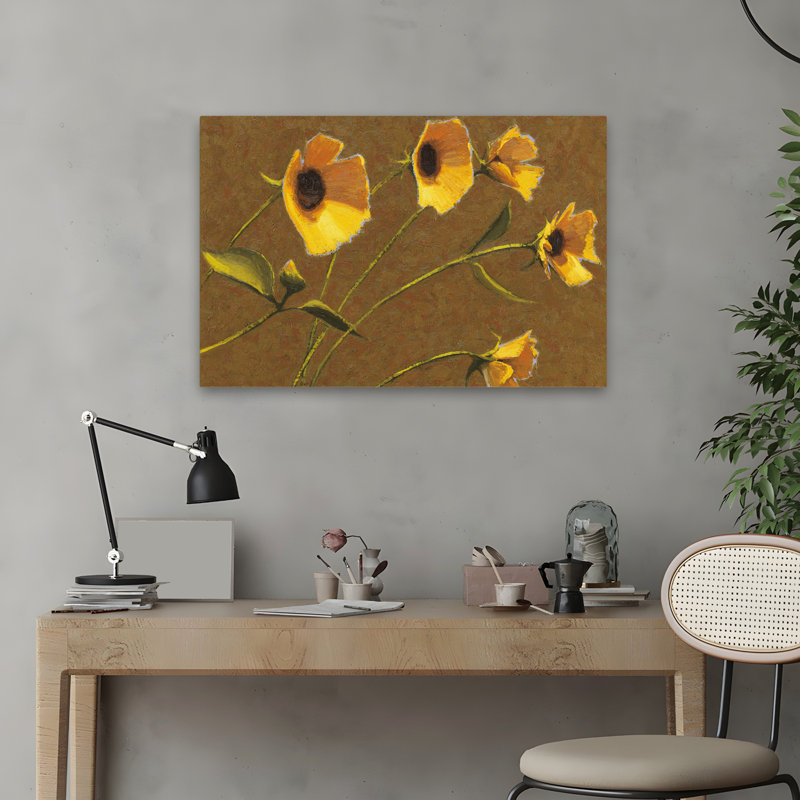 Fleurs florales - Fleurs ensoleillées III, H 16 po x l 24 po