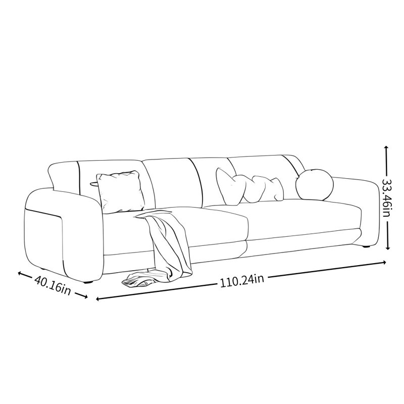 French Cream Style Designed Sofa, White