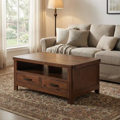 Oruada Acacia Coffee Table with Storage