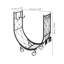 Porte-bûches en acier en forme de U 29,25 "intérieur ou extérieur avec ensemble d'outils 4 pièces