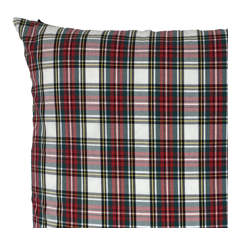  Coussin Holiday, Blanc / vert, 20 po x 20 po