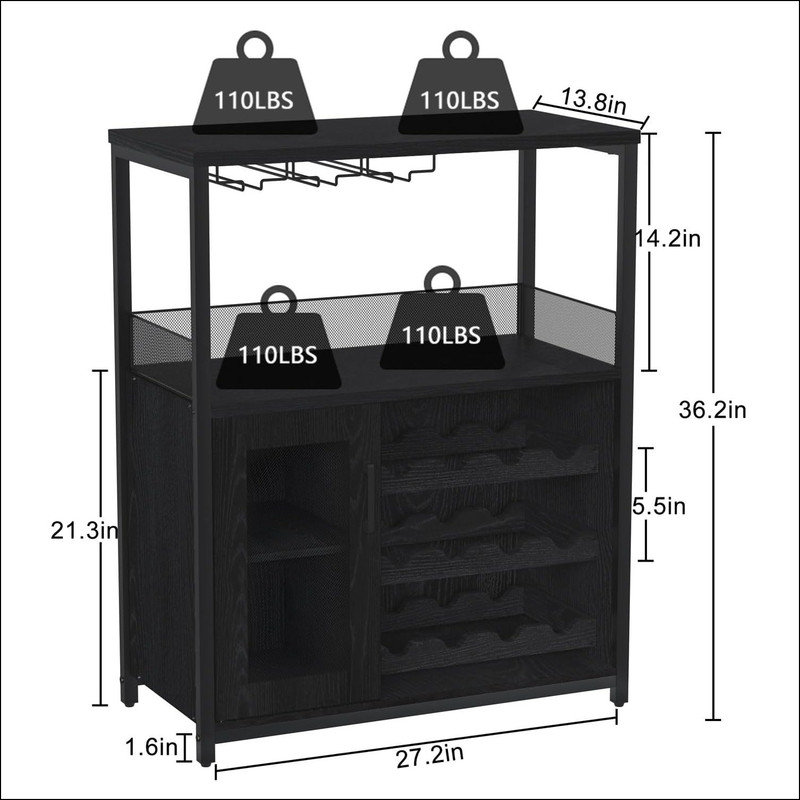 35.1cm Wine Bar