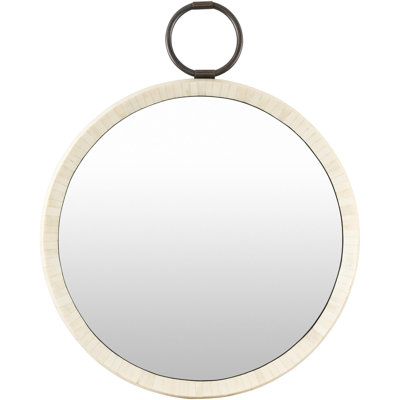 Opale Round Bone Mirror