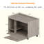 Enceinte de litière pour chat, meuble de litière caché avec clôture supérieure, table d'appoint pour animal de compagnie-1736487353
