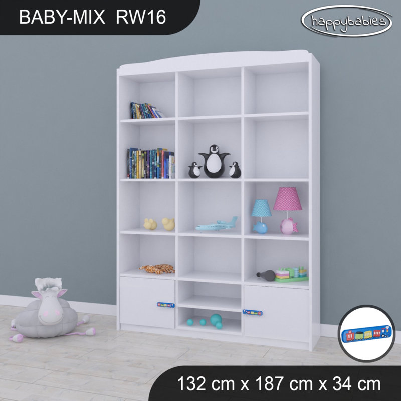 Baby Mix 187cm H X 132cm W Kids Cube, White/Blue