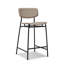 Albert Upholstered Stool with Metal Frame-24520584