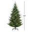 Gracijus 9' Lighted Artificial Spruce Christmas Tree