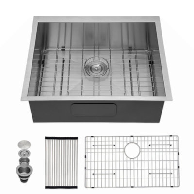 Évier de cuisine encastrable 25 po - Évier de cuisine encastrable 25 po x 22 po x 9 po en acier inoxydable calibre 18
