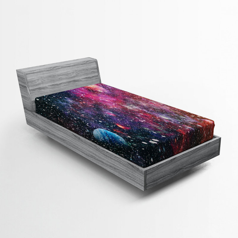 Microfiber Abstract Fitted Sheet, Twin XL Fitted Sheet