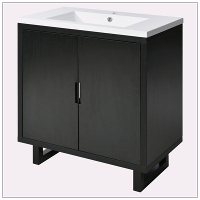 Nataliegh 29.50'' Single Bathroom Vanity with Resin Top
