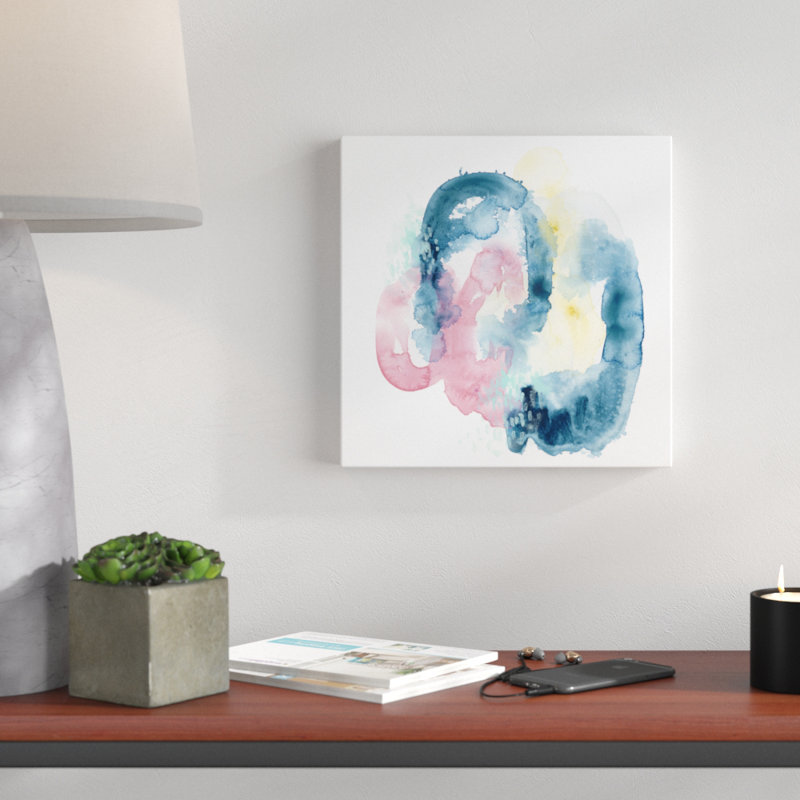 «Intrigue IV», peinture sur toile, H 12 po x l 12 po