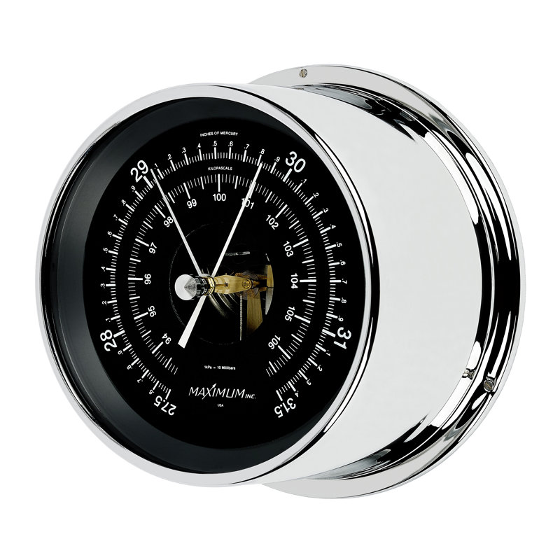 Proteus Barometer by Maximum Weather Instruments, Brass/Black