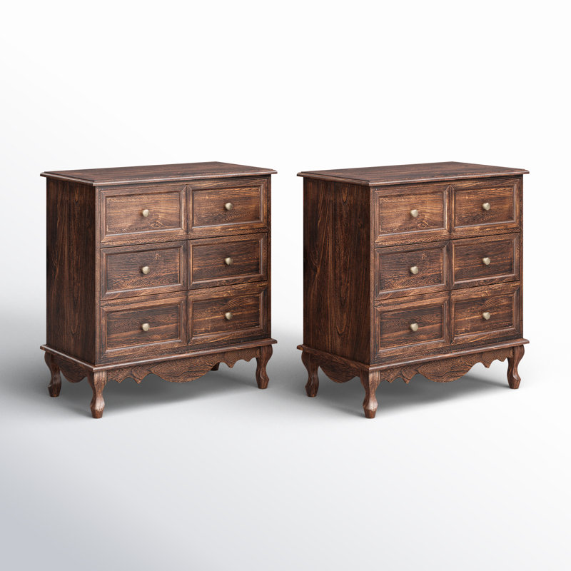 Arshaun Solid Wood 3 - Drawer Accent Chest