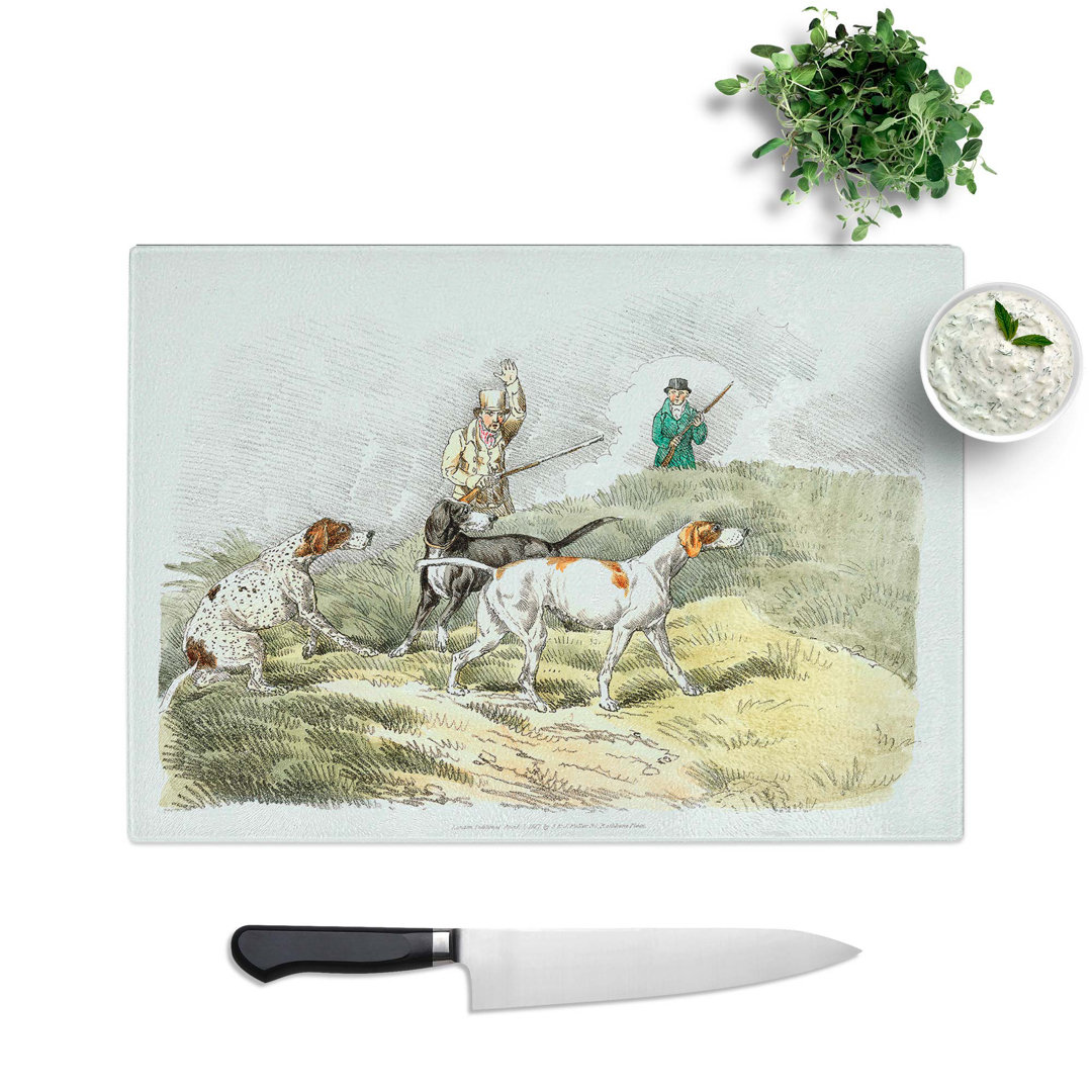 Glass Hounds On The Lookout by Henry Alken Chopping Board