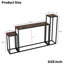 Table étroite à haut rebord enveloppé pour l'entrée, le salon, avec un aspect de marbre rétro, peu encombrant, construction stable, multi, pieds réglables, table d'entrée facile à assembler, couloir, balcon, etc.