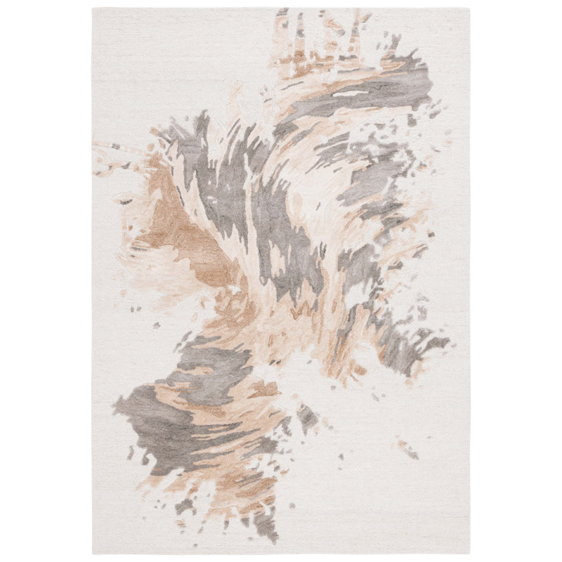 Khamel Hand Tufted Performance Abstract Rug, Rectangle 3' x 5'