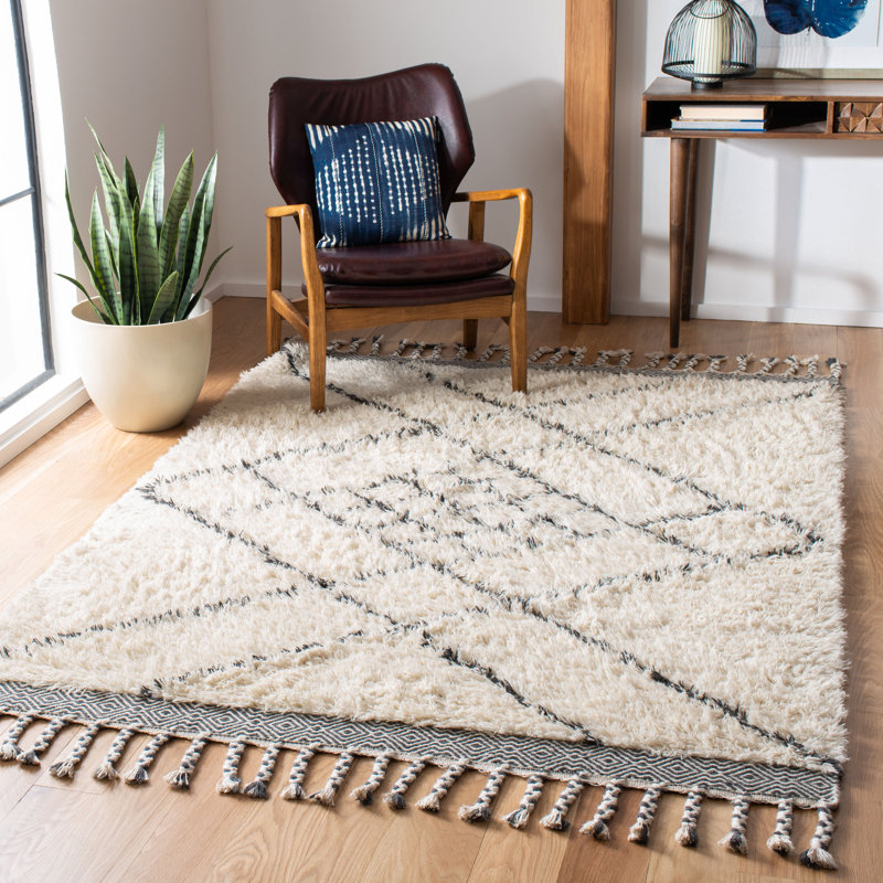 Powell Hand Woven Wool Southwestern Rug, Rectangle 8' x 10'