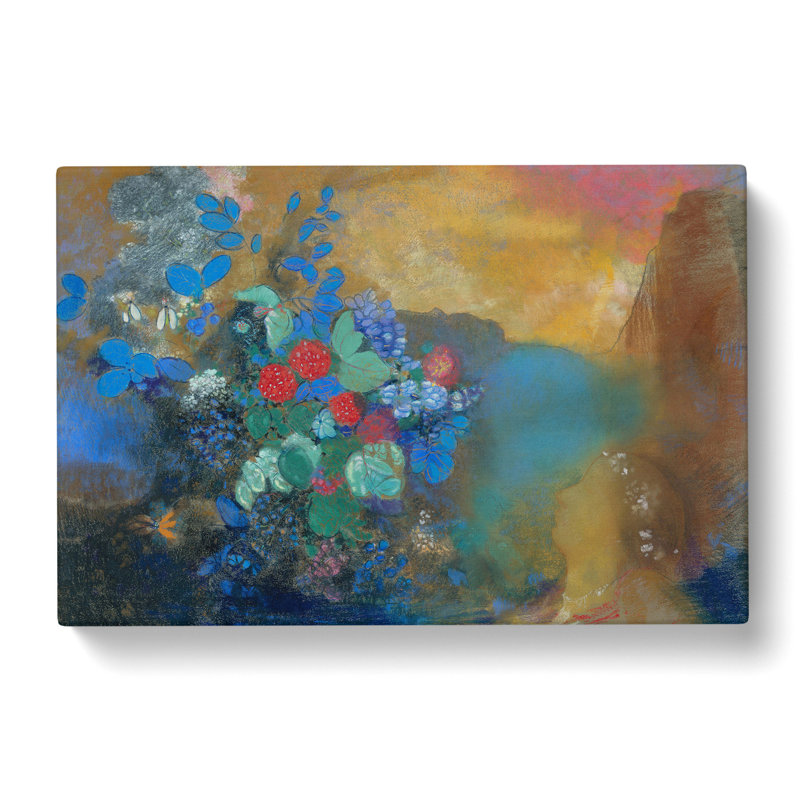 Ophelia Among The Flowers by Odilon Redon - Wrapped Canvas, 35cm H x 50cm W x 3cm D