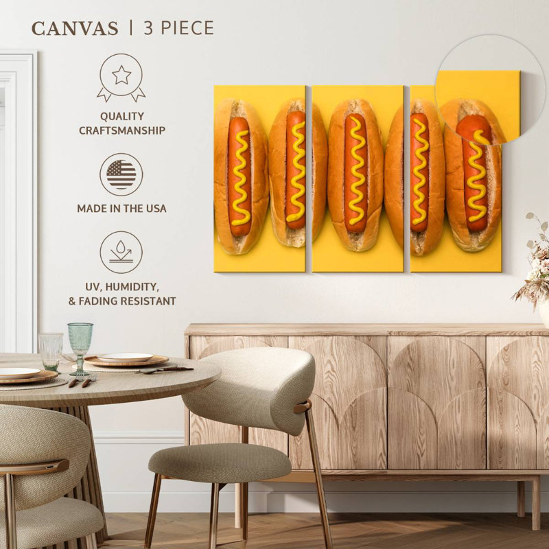 Yarlin Hot Dogs, 32" H x 50" W