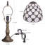 Small Tiffany Lamp Mini Accent Table Lamp White Crystal Pearl Bead Style Stained Glass Desk Memory Lamp Sympathy 6X14.6 Inch