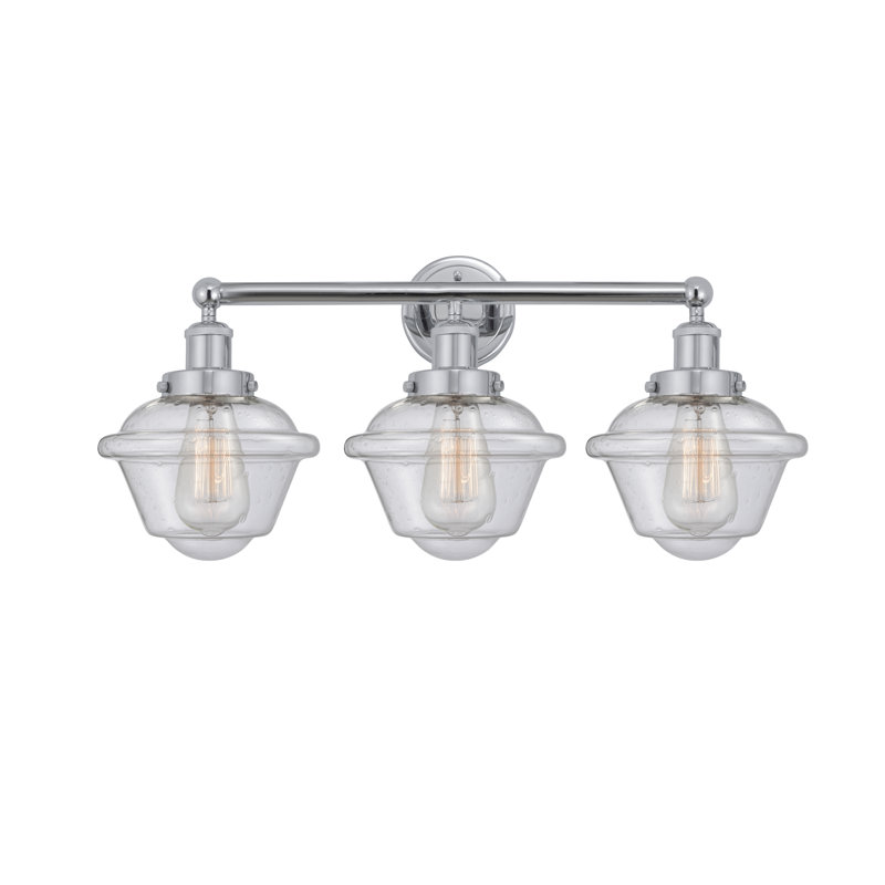 Éclairage pour meuble-lavabo à 3 lumières à intensité variable Grourke, Mercurisé, Chrome poli