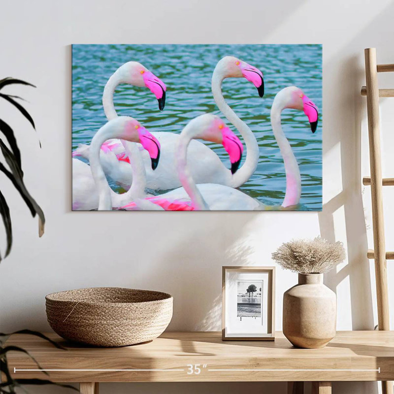 Flamants roses Brampt, H 16 po x l 24 po
