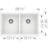 Precis Silgranit 29" 50/50 Double Bowl Undermount Kitchen Sink - White-14102929