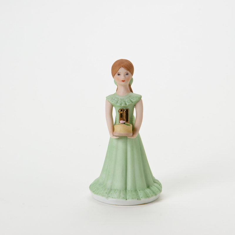 Figurine 5,5 po H Growing Up Girls, Brun / vert