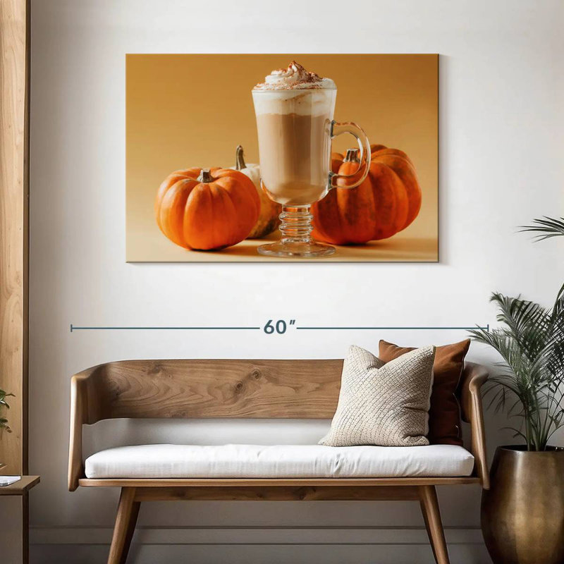 Yarlin Spiced Pumpkin Latte, 30" H x 45" W