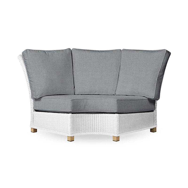 Hamptons Outdoor Corner Wedge Lounge Chair, Cottage Pepper, White