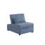 Lit convertible moderne gris-bleu avec assise rembourrée
