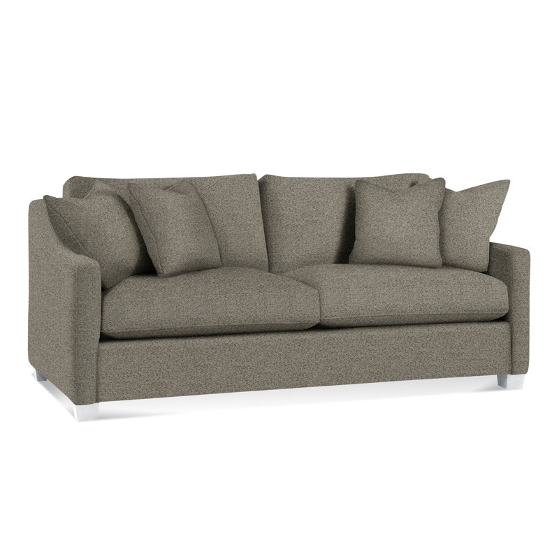 Oliver Sofa, Frost White , Brown Geometric, 0456-33