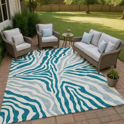 Machine Washable Indoor/Outdoor Chantille ACN2523 Animal Rug