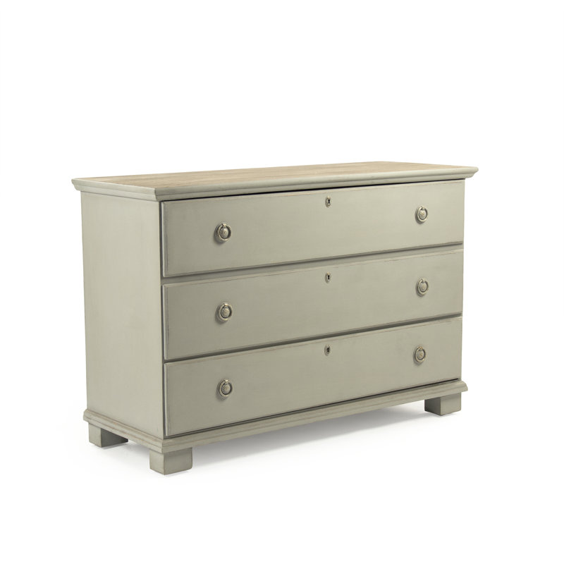 Commode standard 3 tiroirs, Gris foncé
